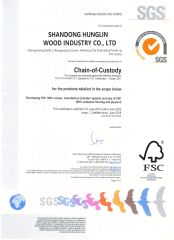 FSC Certificate certificate from Shandong Hunglin Wood Industry Co., Ltd.