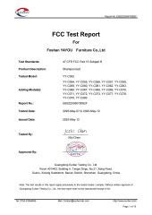 FCC Test Repori certificate from Foshan Yayou Furniture Co., Ltd.