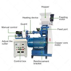 Rabbit Dog Wet Pet Shrimp Float Fish Pellet Food Extruder Make Pelletizing Extruded Feed Processing Machine - Image 3