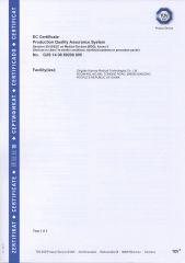 CE-6 certificate from ALL PRO CORPORATION