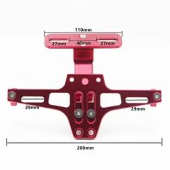 CNC Process Aluminum Motorcycle License Plate Frame Adjustable Aircraft License Plate Frame - Image 3