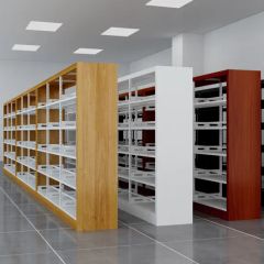 Double Faced Book Rack Steel Bookcases Modern Metal Storage Cabinet Bookshelf Custom Home Office Library Book Shelf - Image 6