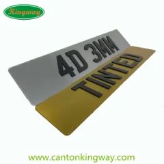 UK Acrylic PMMA Refective Vehicle License Plates Car Letters Number Plate - Image 2