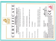 Air compressor CE certification certificate of Mengyin Feida Mine Engineering Machinery Co., Ltd – certificate photo, supplier certificates section