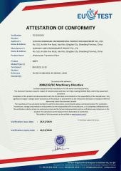 CE certificate from Qingdao Dongmao Environmental Protection Equipment Co., Ltd.
