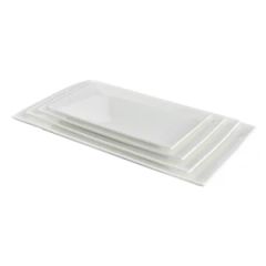 Rectangular Ceramic Dinner Plates Set Origin China Trademark NTSmart Model NO. 0200111493 Disposable Non-Disposable Specification 30.6*15.4*1.9CM - Image 1