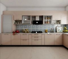 L Shaped Modular Kitchen Appearance Modern Kitchen Type Ideal Hardware Type Modern Kitchen Design L-Shape Design Approach - Image 5