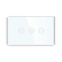 Smart WiFi Touch Curtain Switch with Crystal Glass Panel - Image 1
