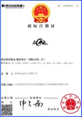 Trademark registration certificate certificate from Acme Industrial Co., Ltd