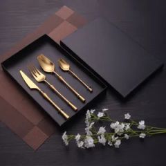 Modern Colorful Handle Stainless Steel Gift Box Flatware Cutlery Set - Image 2