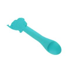 Customized Logo Design Silicone Baby Spoon for Feeding Weight 32g Sizes 15*3cm Model NO. GP-H005 Specification SGS Trademark MINGXIN - Image 5