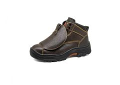 Welding Buff Embossed Leather Steel Plate Rubber Outsole Anti-Slip Safety Shoes - Gaomi Luyuan Labour Co., Ltd.