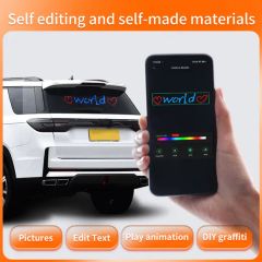 Car LED Display Intelligent Rear Screen Bluetooth Remote Control Car Rear Window Interactive Pixel Expression Light - Image 5