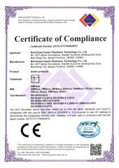 CE certificate from NANCHANG HUAYIN CO.,LTD