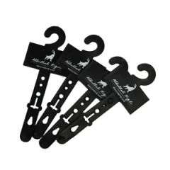 Custom High Quality Plastic Black Belt Strep Hanger Logo Custom MOQ 1000PCS Origin China Trademark OEM Feature Plastic Application - Wuhan Sinicline Industry Co., Ltd.