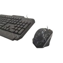 China Factory Cheapest Colored Crack Panel Keyboard Wired Gaming Keyboard and Mouse - Image 3