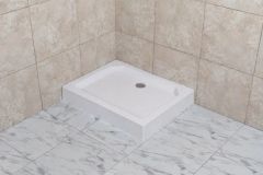 European Style Acrylic Material White Color Shower Base - Image 1
