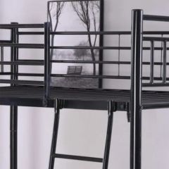 Double Decker Dormitory Loft Bunk Bed Frame Metal Beds Full Over Full - Image 6