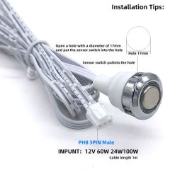 Control Power Driven Dimming Touch Switch Suitable for LED Strip Light Cabinet Lights - Image 4