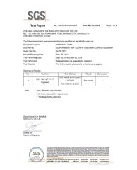 SGS test report (UV) certificate from Zhejiang Xingu New Material Technology Co., Ltd