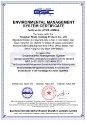 ISO14001 certificate from Guangdong Acoolda Bags Technology Co., Limited