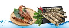 Frozen Sea Tiger Shrimp Supplier & Exporter India | Black Tiger Prawns | HOSO, HLSO & Peeled | Bulk Wholesale Seafood - Image 1