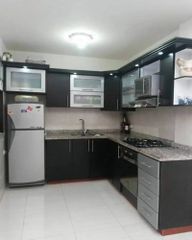 HDHMR Modern L Shape Modular Kitchen Material HDHMR Construction Modern Door Finishing Glossy Kitchen Design L-Shape Durability - Image 4