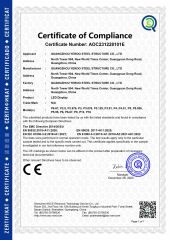 CE certificate from GUANGZHOU YEROO STEEL STRUCTURE CO., LTD.