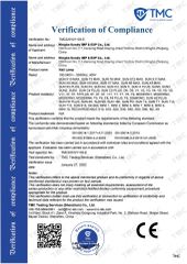 Certificates certificate from Ningbo Sundy Imp & Exp Co., Ltd.