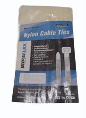 White Supaflex Nylon Cable Ties Color White Brand Supaflex Material Nylon Packet Content 100 Piece Usage/Application Organizes Electrical Cables and Wires by Binding them - Image 1