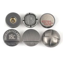 Popular Custom Leather Metal Press Fasteners Engraved Logo Zinc Alloy Brass Snap Button for Clothes Jacket PU Bag - Shenzhen Zonesun Industry Co., Ltd