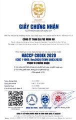 HACCP CODEX 2020 certificate from PULLS COFFEE COMPANY LIMITED