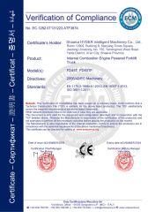CE certificate from Shanghai Hyder Industry Co., Ltd.