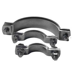 FM UL Approval Galvanized Two Piece Pipe Clamps Origin China Finish Polishing Color Zinc White Thread Unc Thread Trademark - Image 2