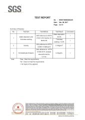 SGS certificate from Feiyue New Materials Technology Co., Ltd