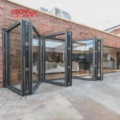 Folding Garage Folding Door Style Modern Origin Foshan Security Rating A Position Exterior Open Style Folding Trademark - Image 2