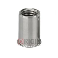Reduced Countersunk Head Round Body Open End Threaded Inserts /Rivet Nuts - Image 1