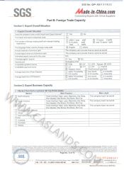 SGS Factory Audit Report 5 certificate from Foshan Casland Garments Co., Ltd.