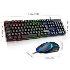 Wireless Gaming Keyboard and Mouse Combo RGB Backlit Mechanical Feel Keyboard - Image 2