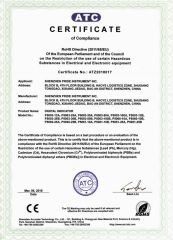 ROHS certificate of Digital Indicator certificate from Shenzhen Pride Instrument Inc.