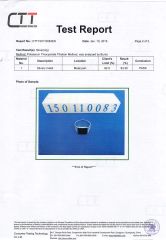 Silver content detection certificate from YLY JEWELLERY CO., LTD.