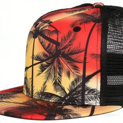 Custom High-Quality 6 Panel Mesh Snapback Trucker Hat for Men - Image 3