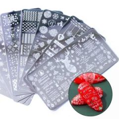 Colorful Embossed Designs Chemical Etching Stamping Nail Plates - Image 1