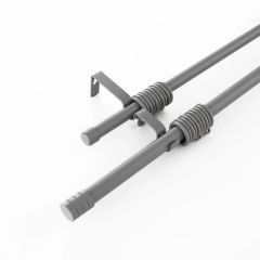Durable Adjustable Telescopic Double or Single Curtain Rods Origin Cn Shape Round Style Modern Feature Durable Color - Image 3