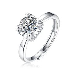 Latest Fashion Trends Adjustable Vvs Moissanite 925 Silver Rings - Image 2