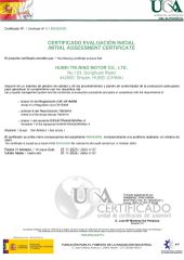 Certificate certificate from HUBEI TRI-RING MOTOR CO., LTD.