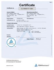 UL Certificate - Molicel P50B certificate from Shenzhen Senchtec Technology Co., Ltd.