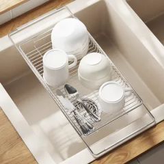 Expandable Dish Drainers Stainless Steel Drying Rack Space-Saving Kitchen Dish Drainers - Image 4