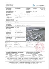 TUV product test report certificate from Foshan Nanhai Epe Truss Stage Equipment Co., Ltd
