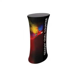 Free Design Portable Trade Show Display Promotion Tables Lockable Aluminum Frame Seg Fabric LED Light Advertising Store Counter - Image 5